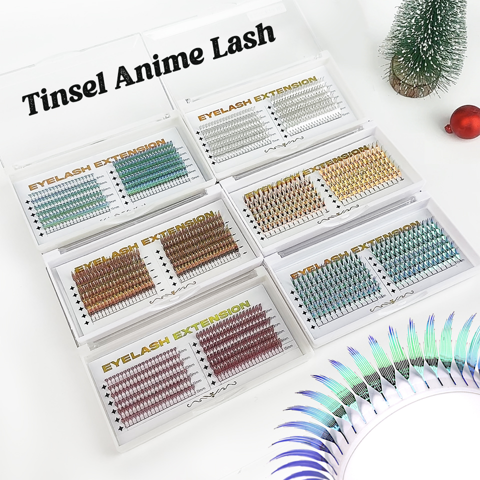 Eyelash Extension Anime - AGUUD Christmas Color Tinsel Lashes Fashion