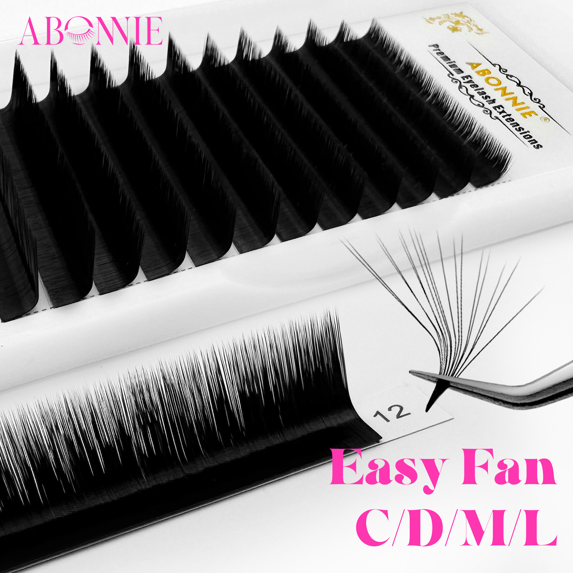 Eyelash Extension Repair - ABONNIE M L Curl Easy Fan
