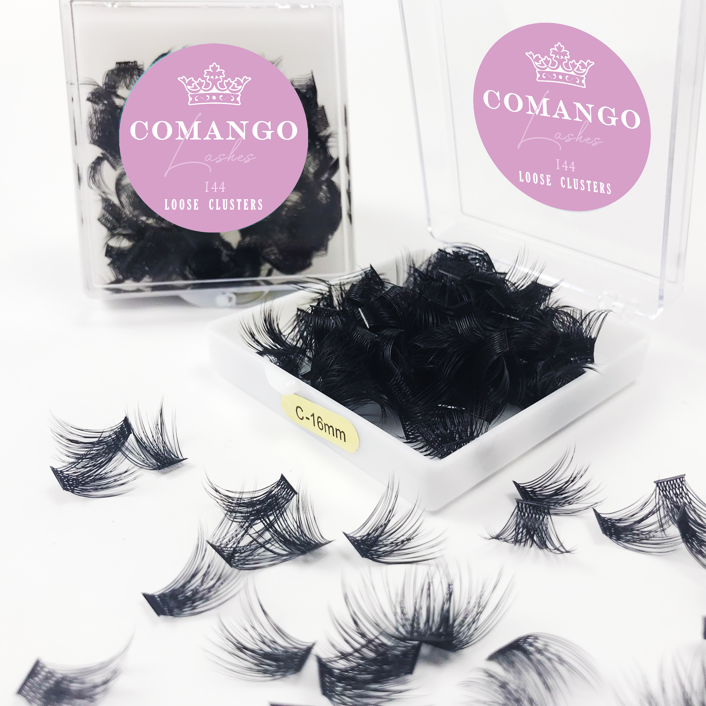 Eyelash Extension Anime - CoMango Loose Lash Clusters 144Pcs C/D