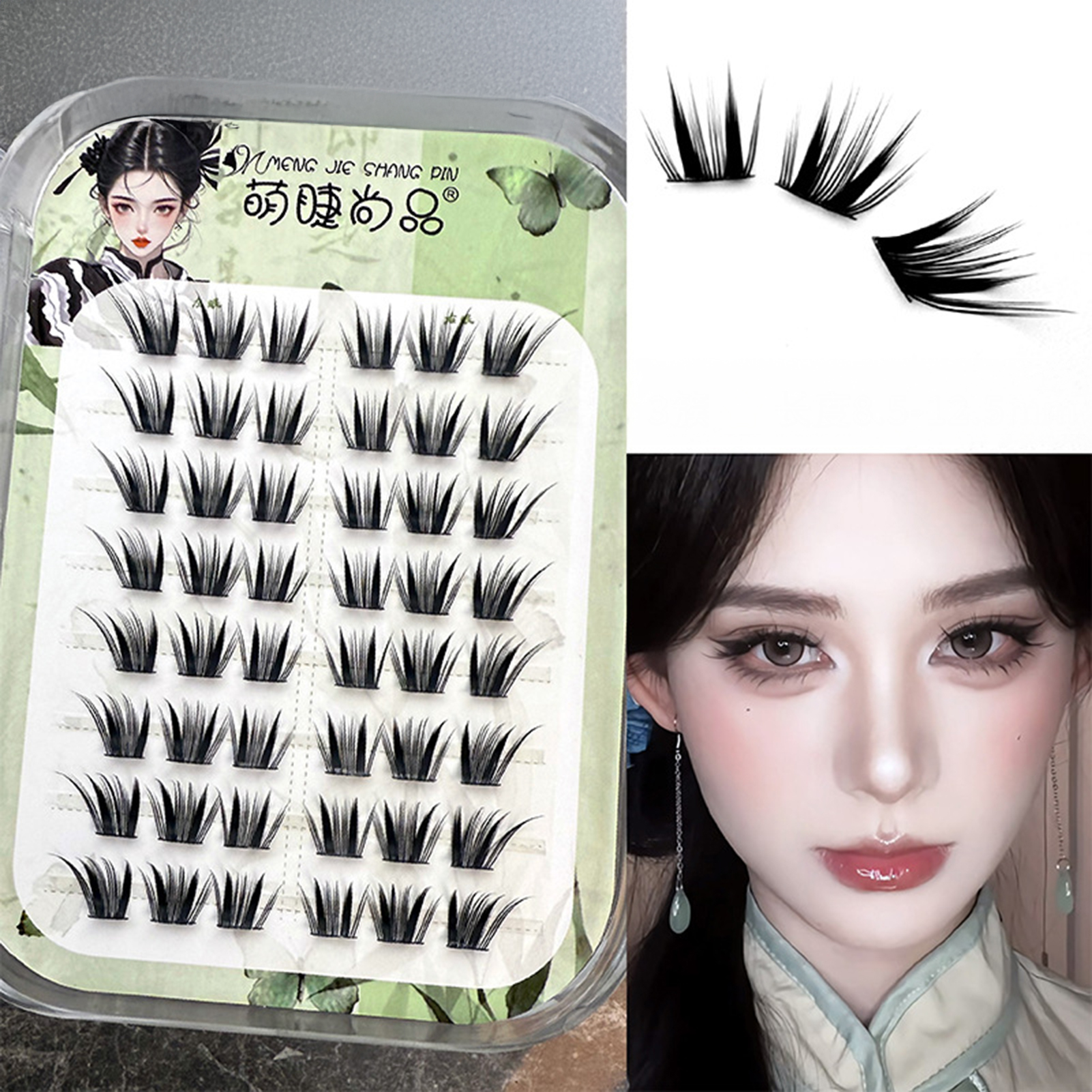 8 Rows Natural Artificial Mang - Eyelash Extension Fox Eye avaliação e preço