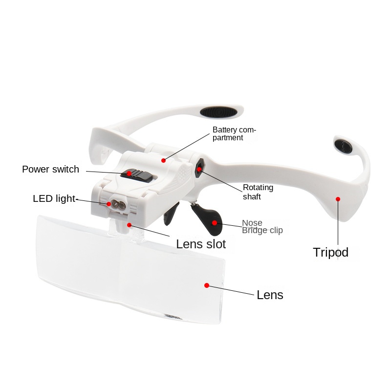 5 Lens Adjustable Magnifier Ey - Eyelash Extension Repair avaliação e preço