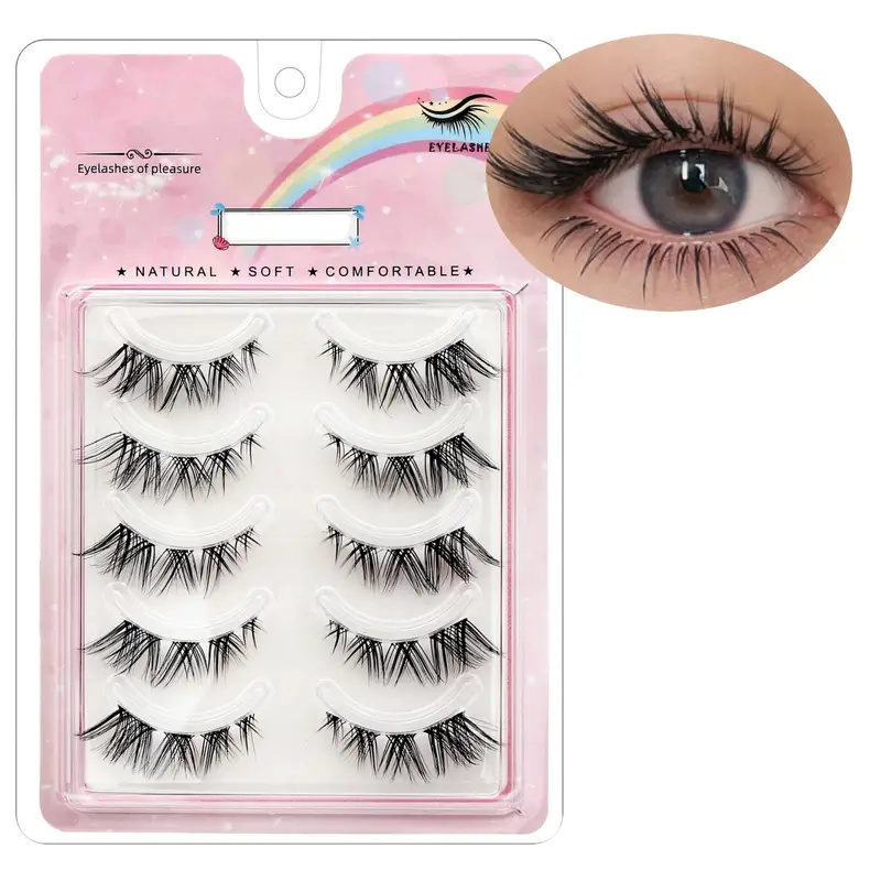 5 pairs Fox Eye False Eyelashe - Eyelash Extension Fox Eye avaliação e preço
