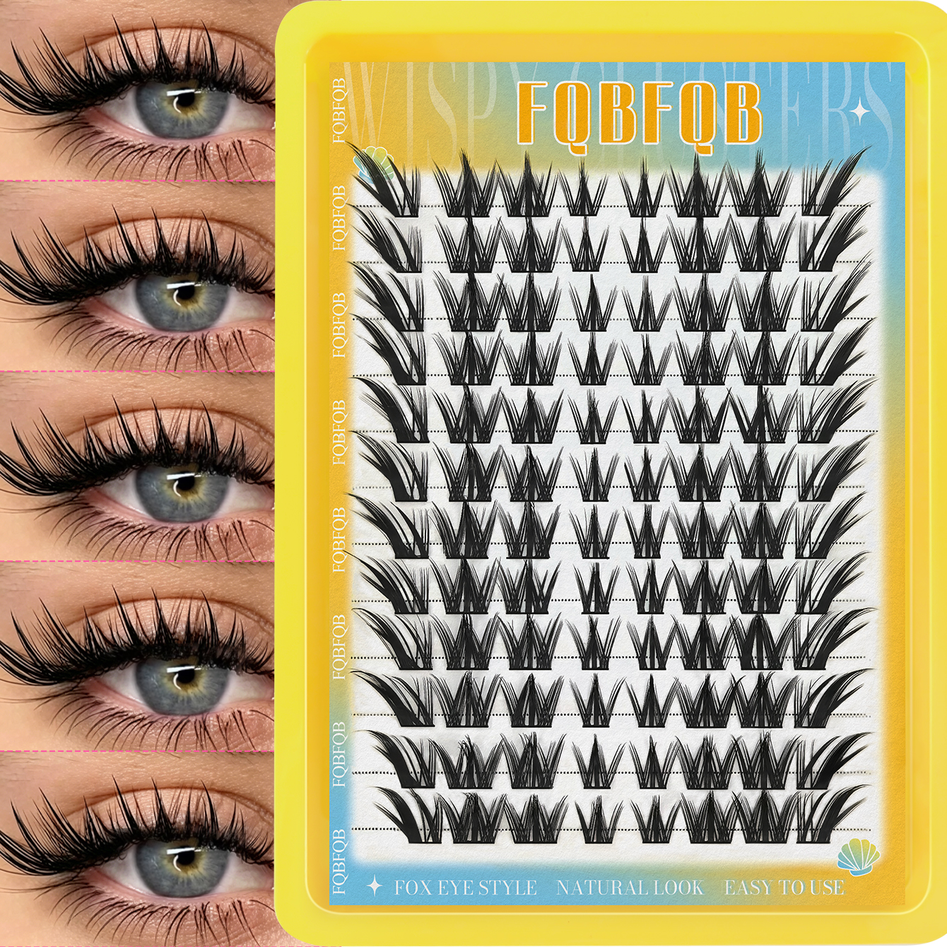 Fox Eye Lash Clusters 96Pcs C  - Eyelash Extension Fox Eye avaliação e preço