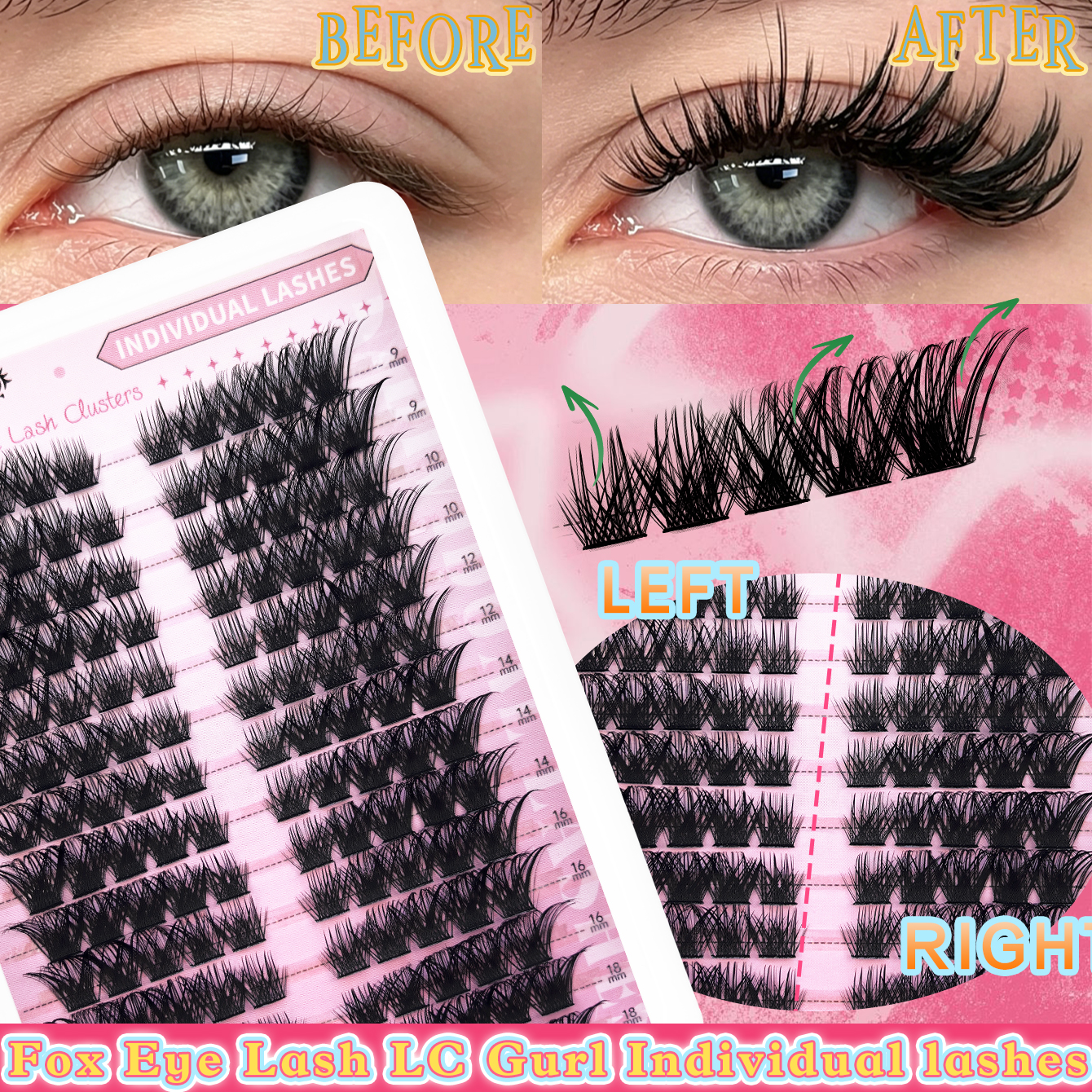 Fox Eye Lash Clusters 96Pcs C  - Eyelash Extension Fox Eye avaliação e preço
