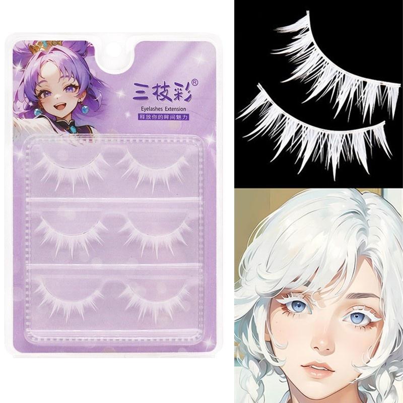 False Eye Lashes in White 3Pai - Eyelash Extension Anime avaliação e preço