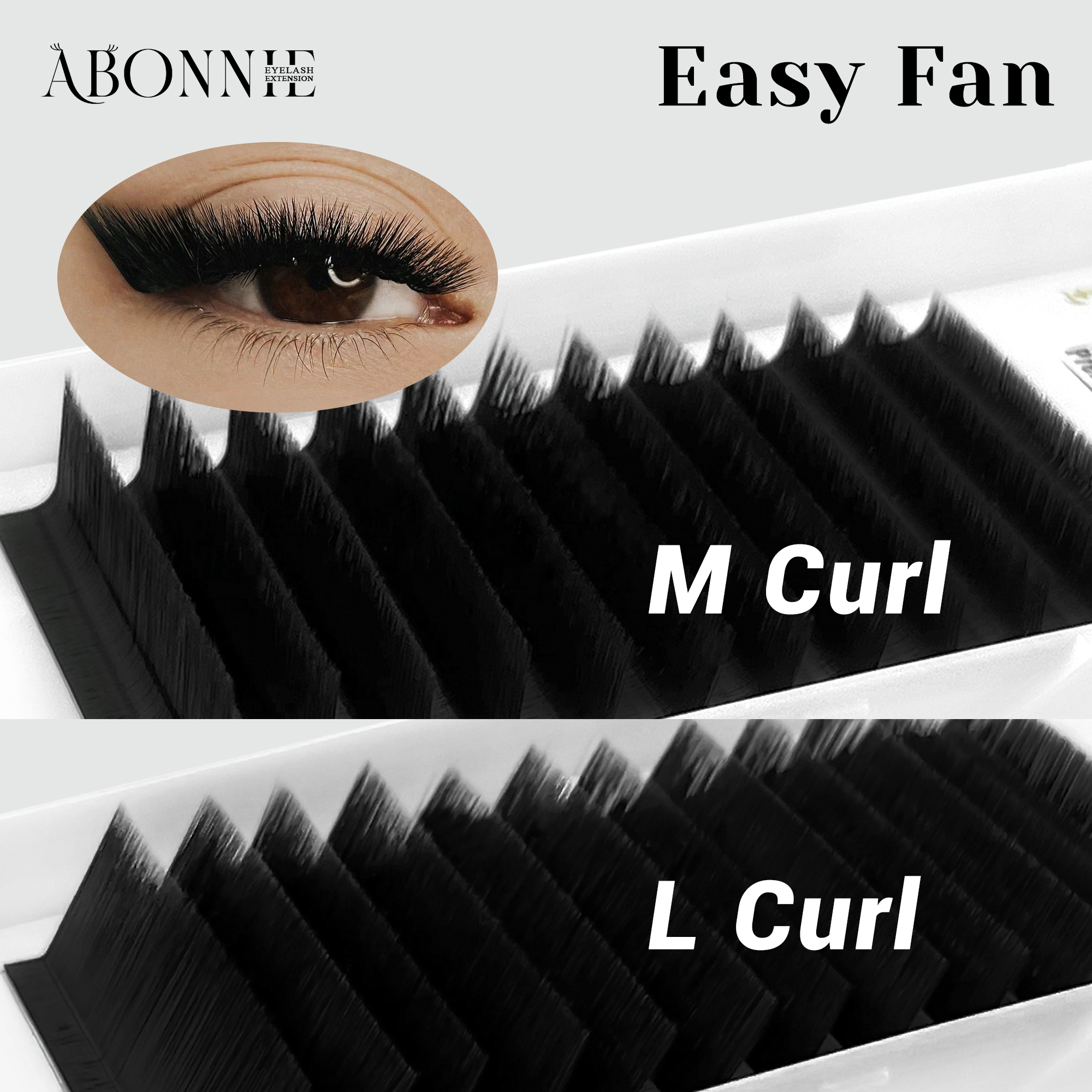 ABONNIE M L Curl Easy Fan Lash - Eyelash Extension Repair avaliação e preço