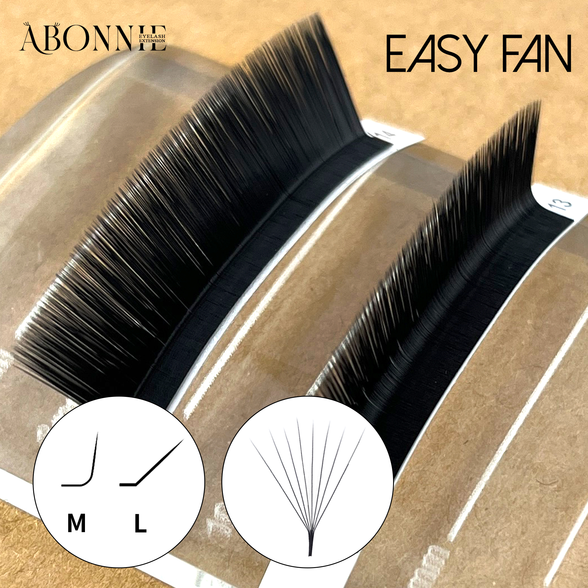 ABONNIE M L Curl Easy Fan Lash - Eyelash Extension Repair avaliação e preço