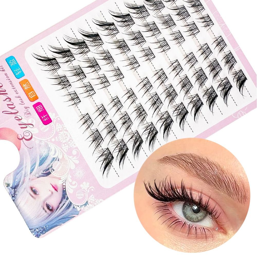 3D Cat Eye Clusters Lashes Nat - Eyelash Extension Fox Eye avaliação e preço