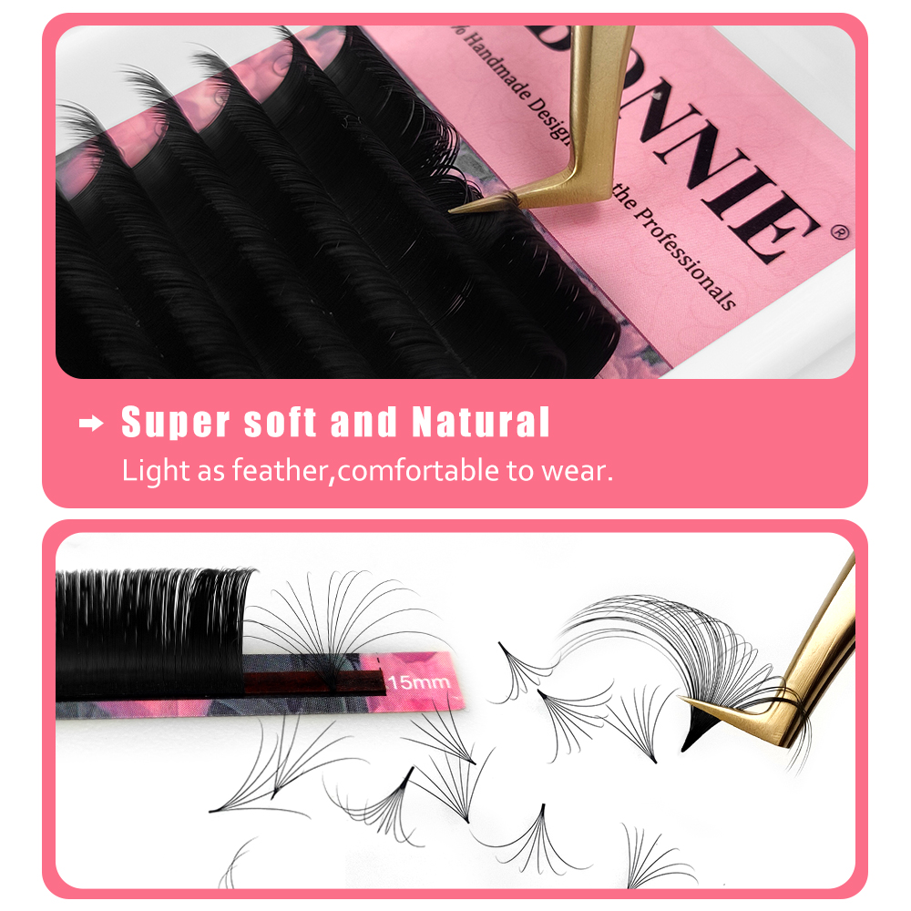 ABONNIE Matte Black Easy Fan L - Eyelash Extension Repair avaliação e preço